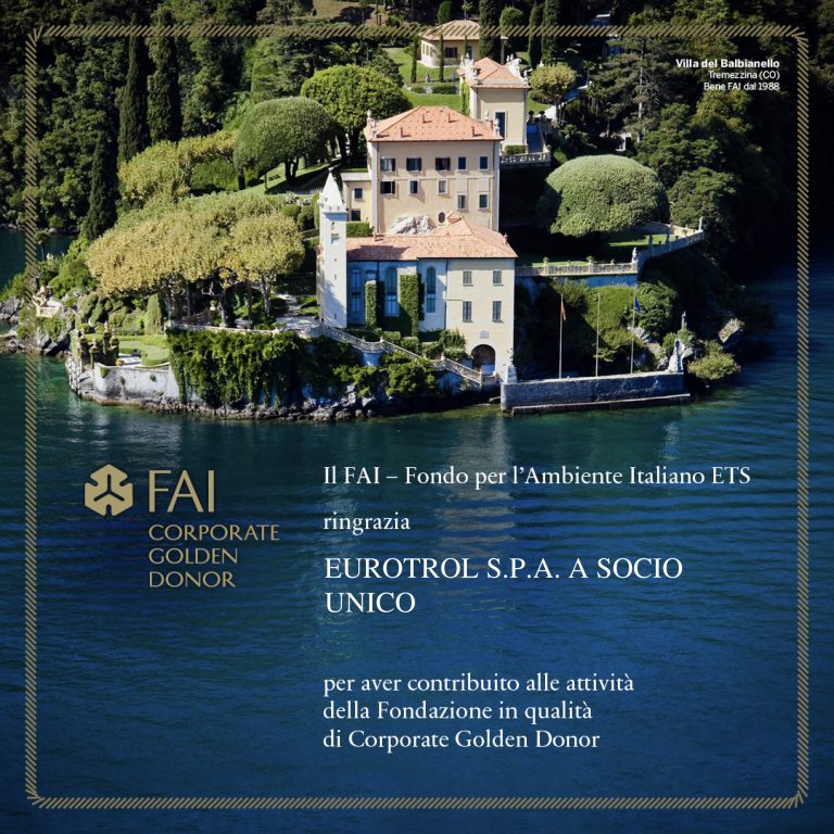Siamo felici di annunciare che abbiamo iniziato a sostenere, in qualità di Corporate Golden Donor, il FAI – Fondo per l’Ambiente Italiano ETS, una realtà nata nel 1975 sul modello del National Trust per proteggere e valorizzare i tesori storici, artistici e naturali del nostro Paese.